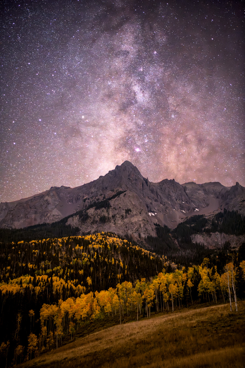 Backcountry Milky Way over Sawtooth Range